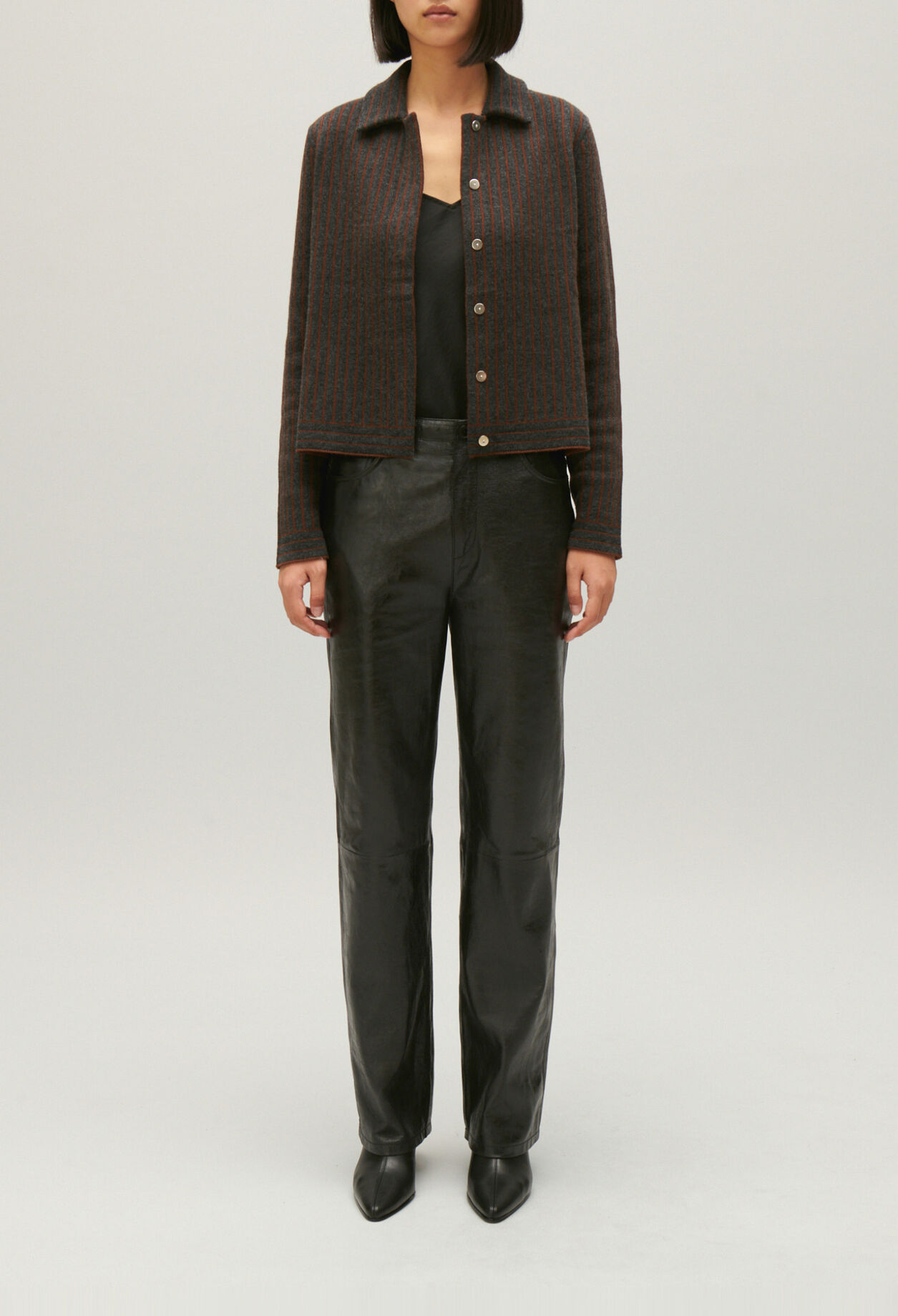 Gestreifter Strick-Cardigan 