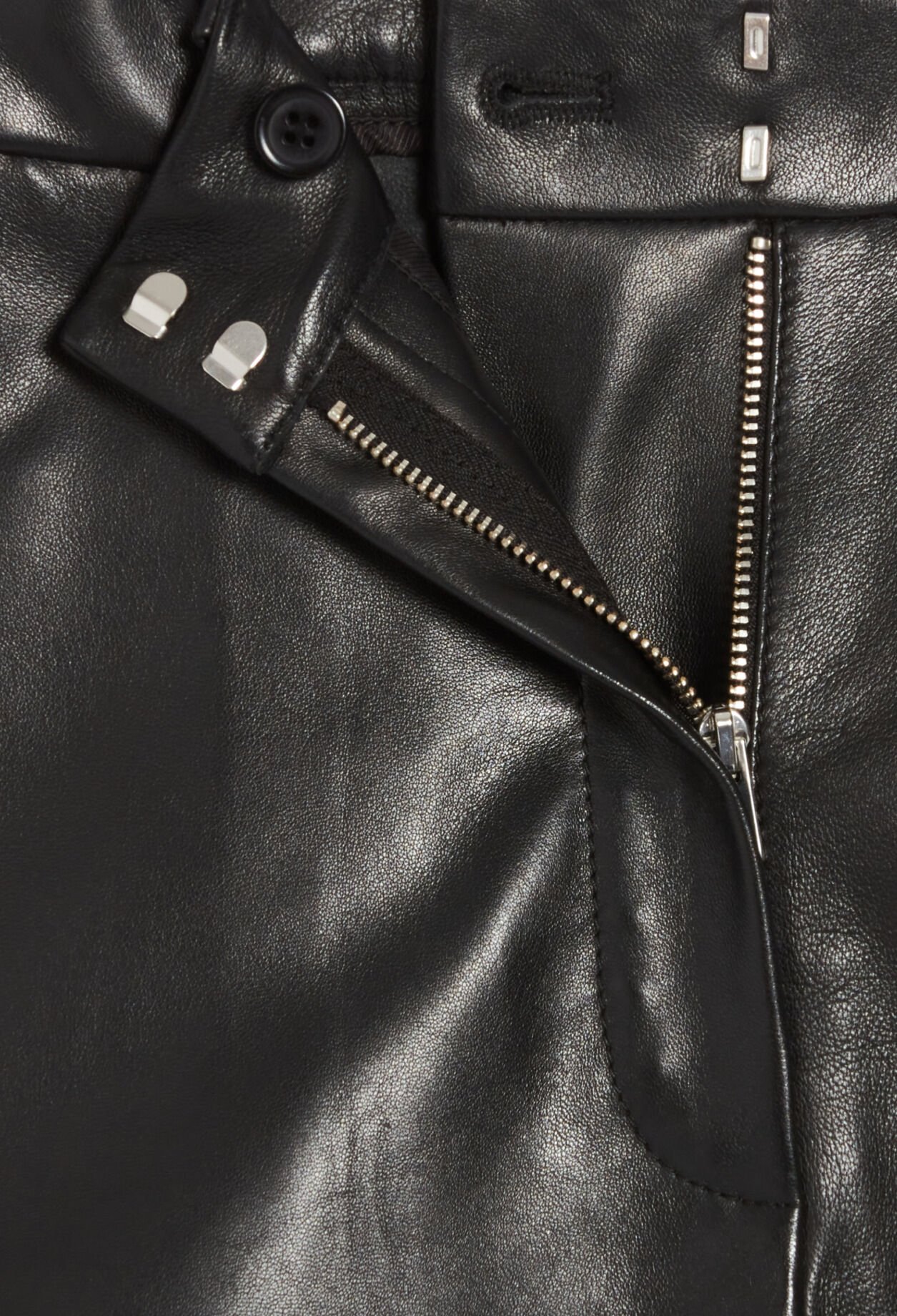 Black leather shorts 