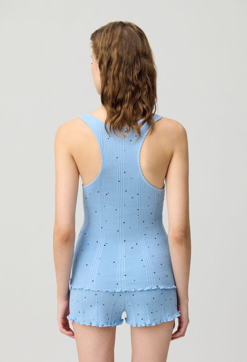 Débardeur maille fine pois