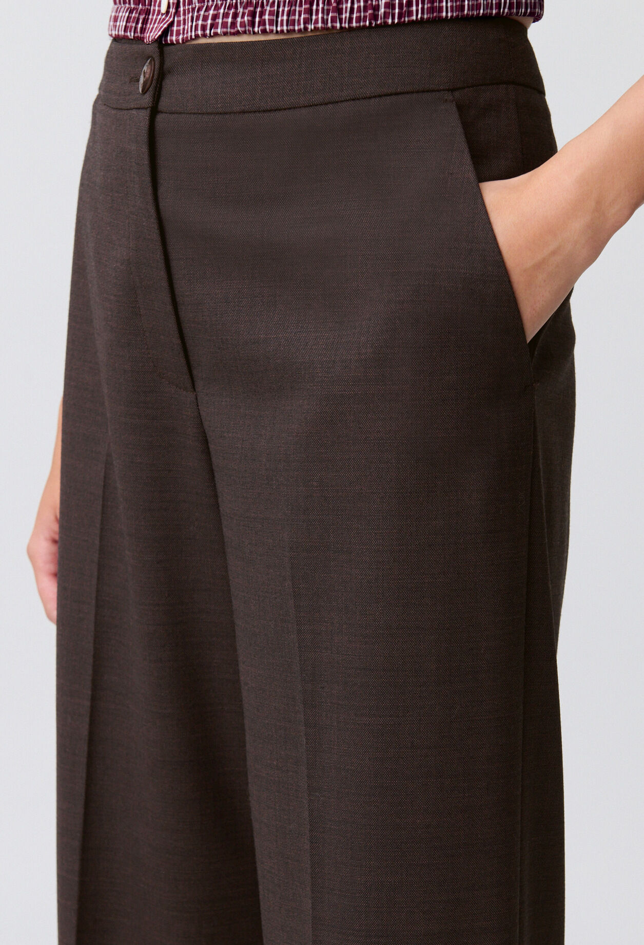Pantalon droit laine