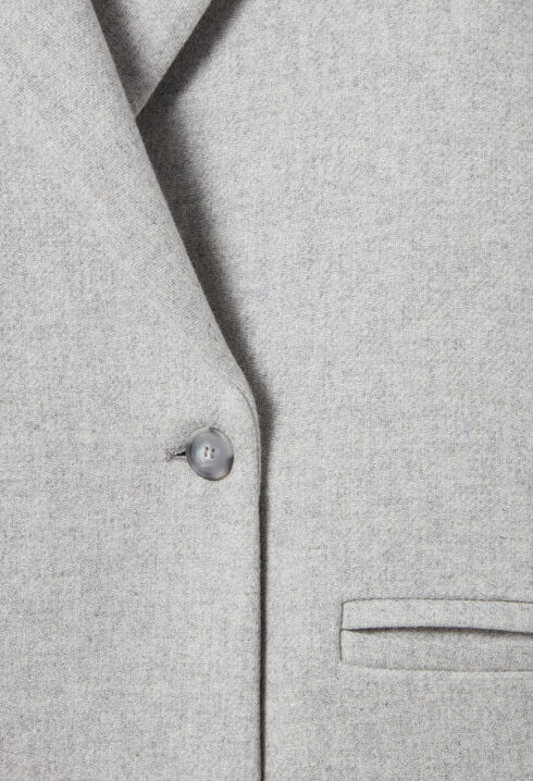 Manteau mi-long tailleur gris clair