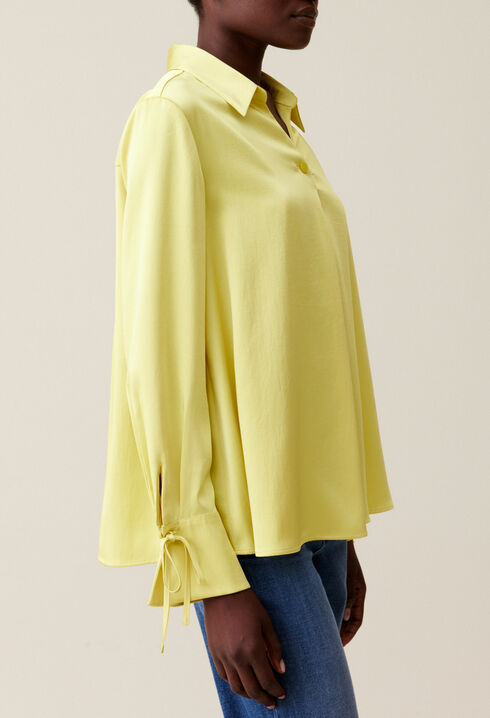 Flowy Blouse with Open Neck