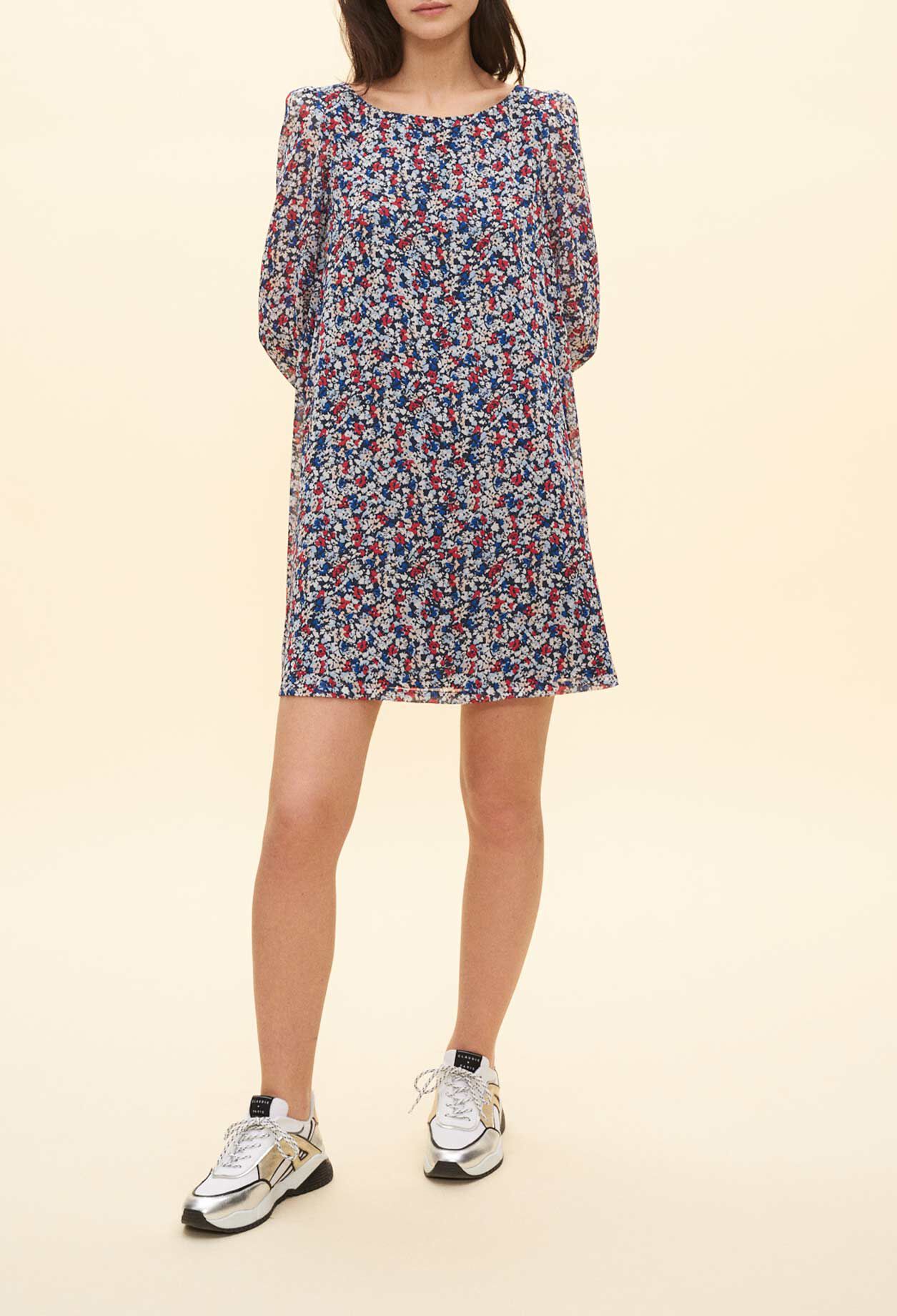 Robe courte fleurie
