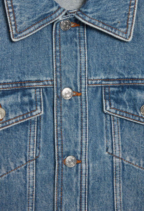 Veste droite jean bleu