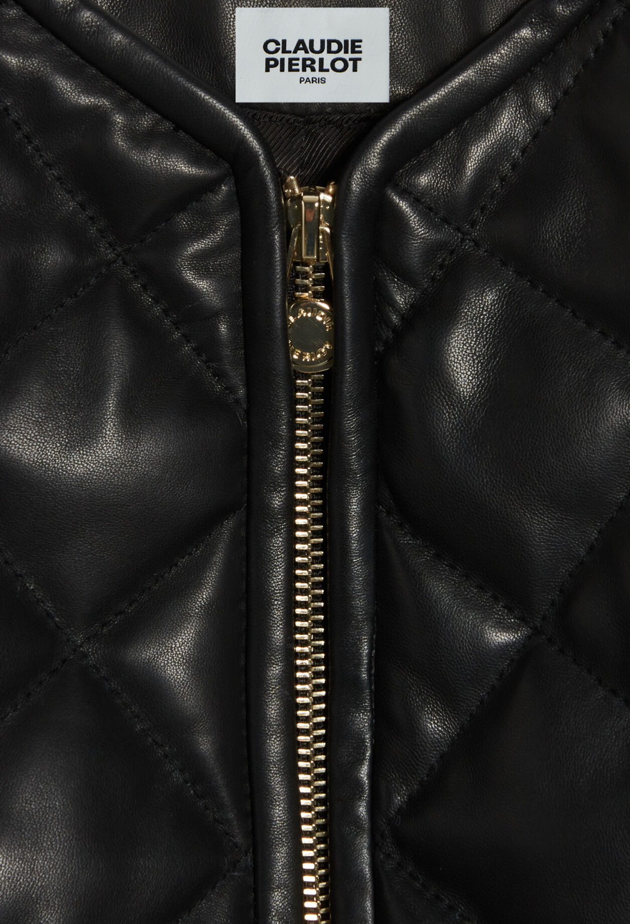 Blouson matelassé cuir