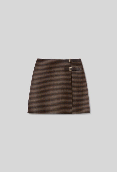 Jupe portefeuille carreaux