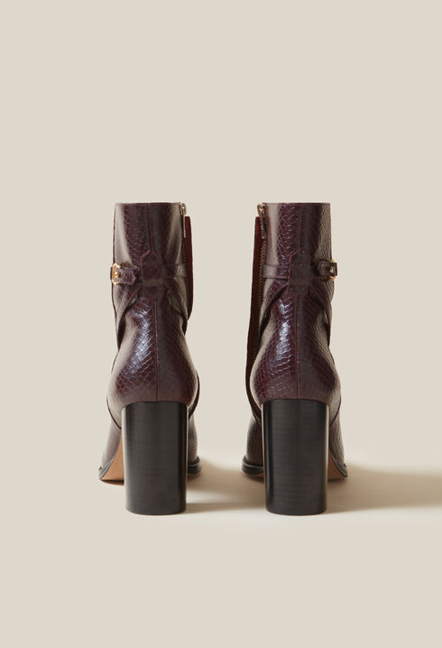 Glossy Snake Effect Boots