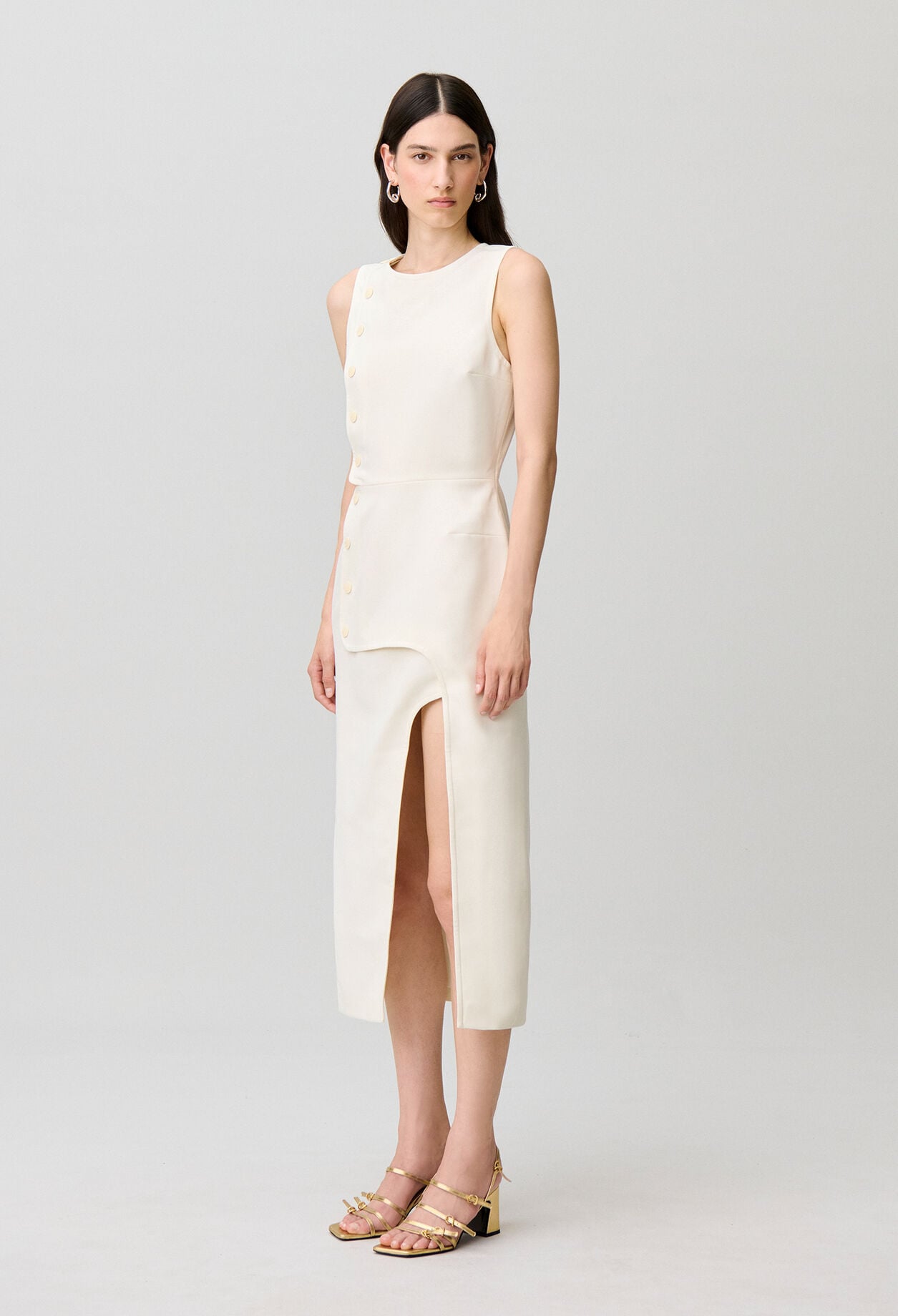 &Auml;rmelloses langes Kleid