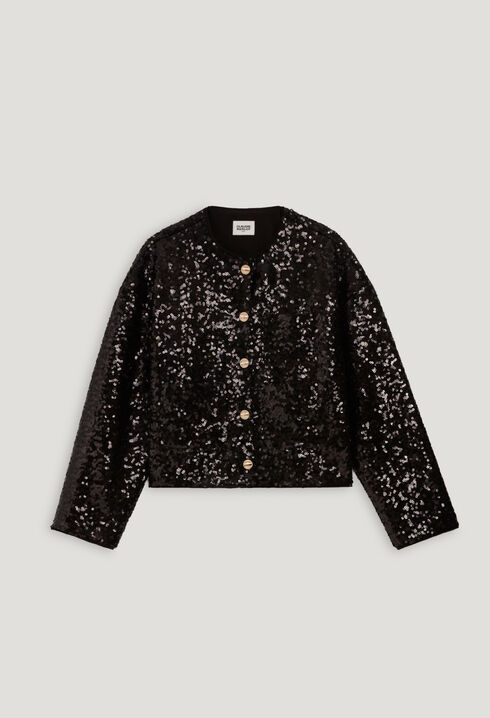 Black sequin cardigan