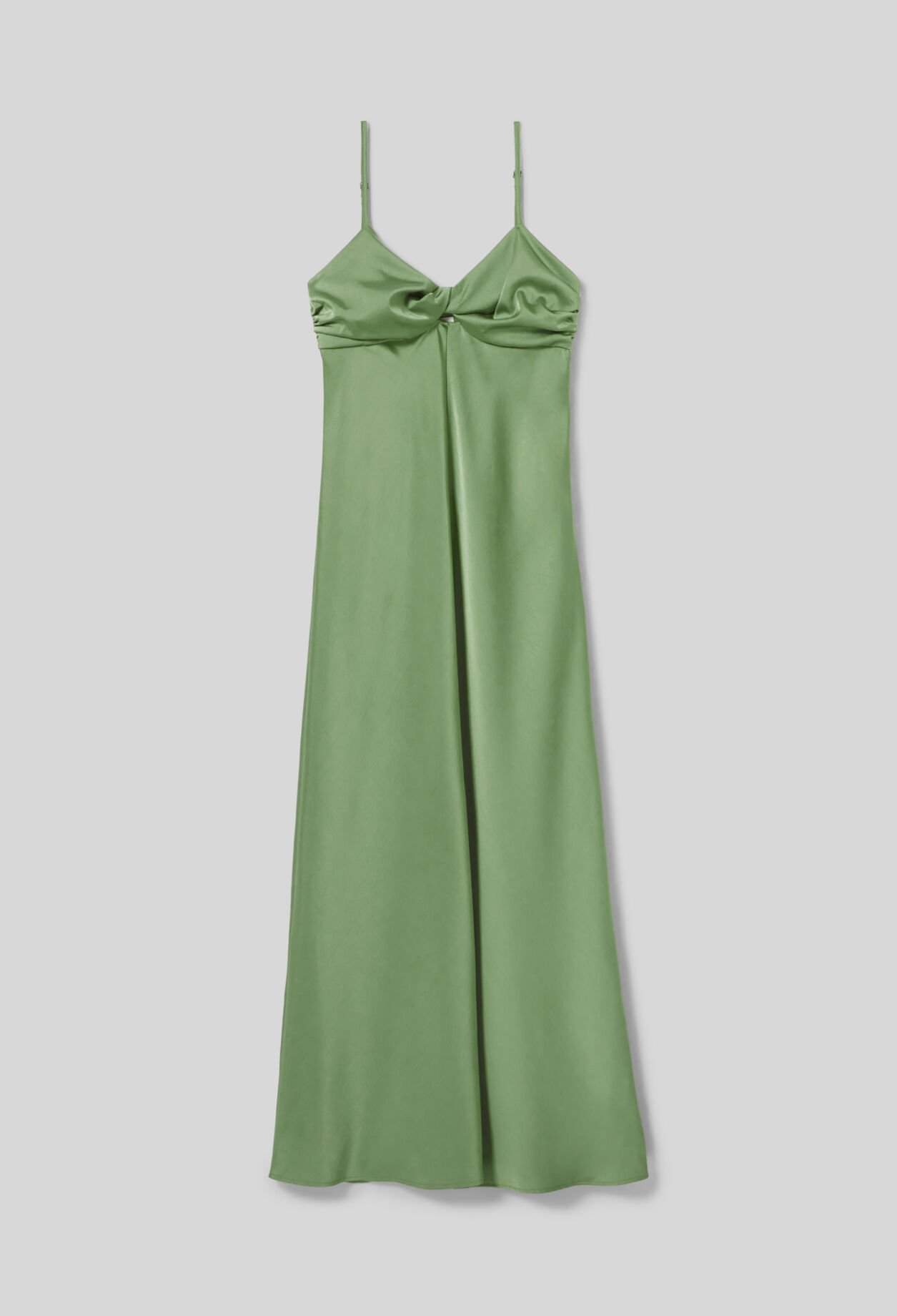 Robe longue satinée