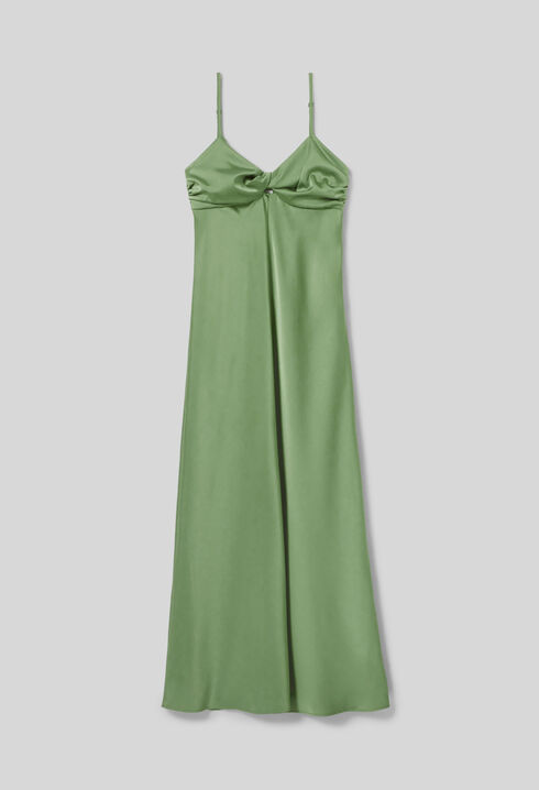 Langes Satin-Kleid