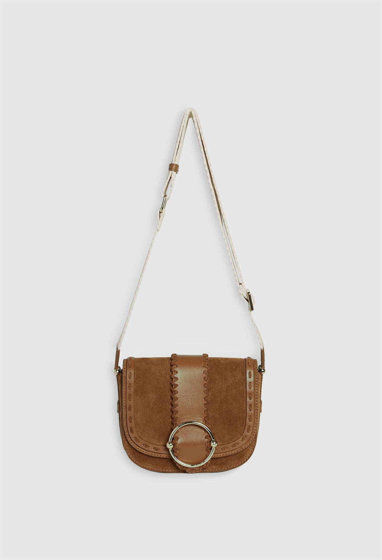 Handtasche mit Klappe  Öko-Leder