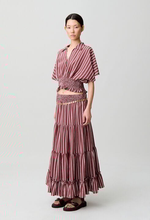 Flie&szlig;endes Streifentop