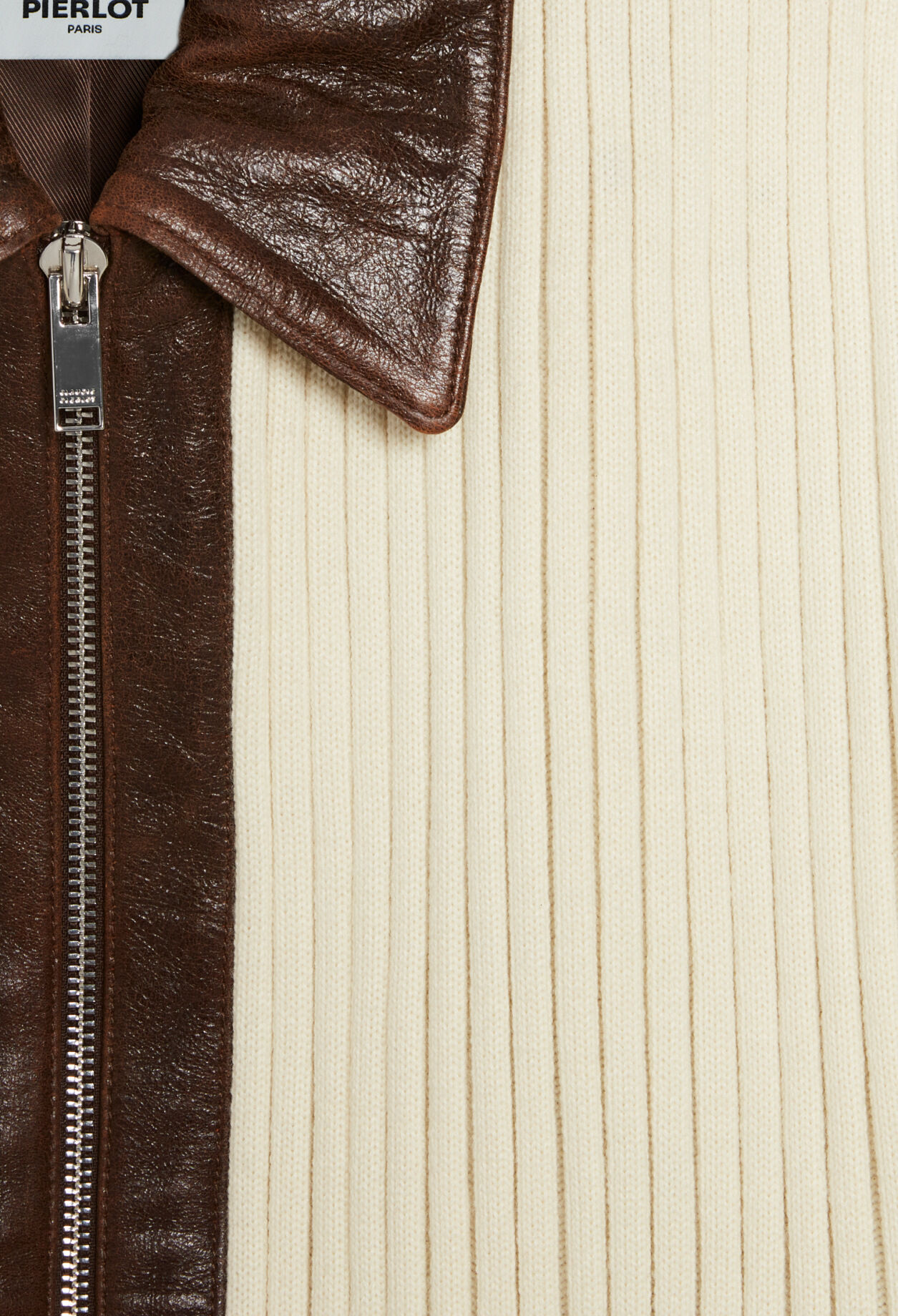 Brown two-tone bomber jacket