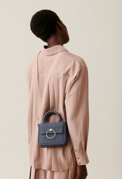 Mini-Tasche Anouck Kette Denim