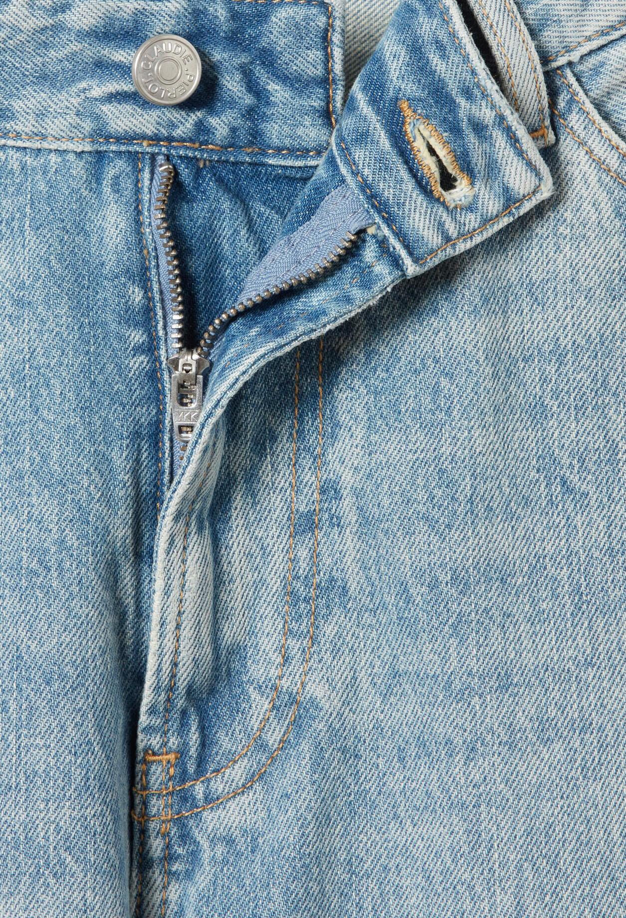 Denim-Jeans mit weitem Bein