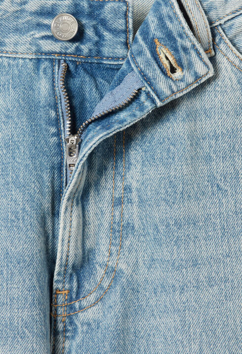 Denim-Jeans mit weitem Bein