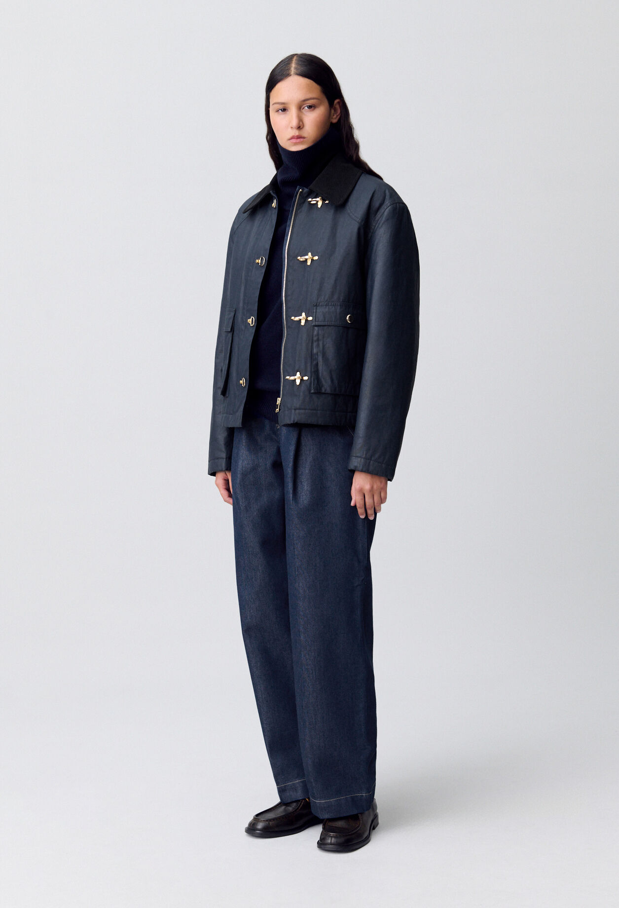 Parka courte cirée