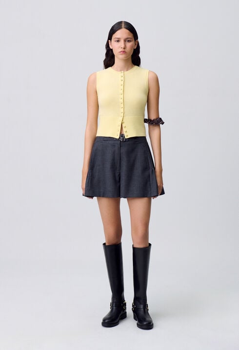 Button-Up Knitted Top