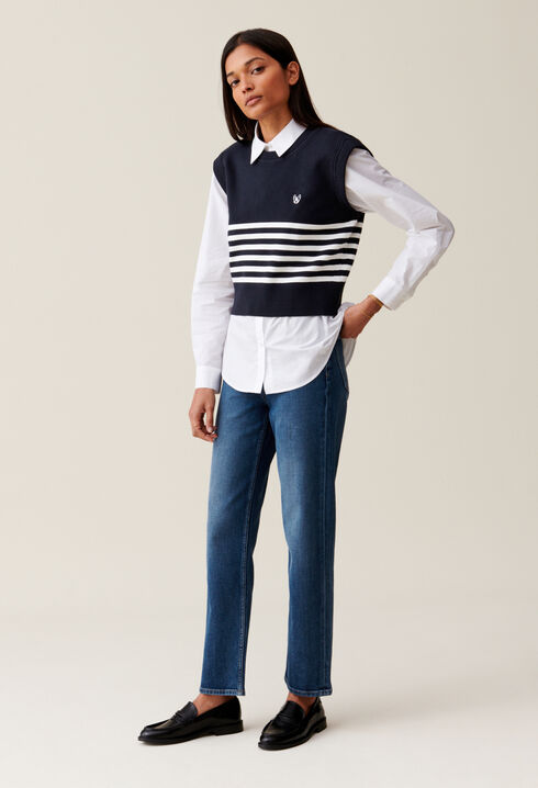 Gestreifter Jean Toto Pulli