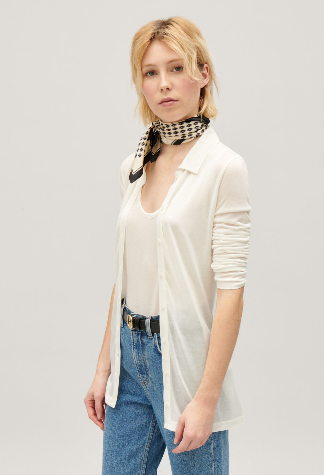 Hemdbluse Ecru