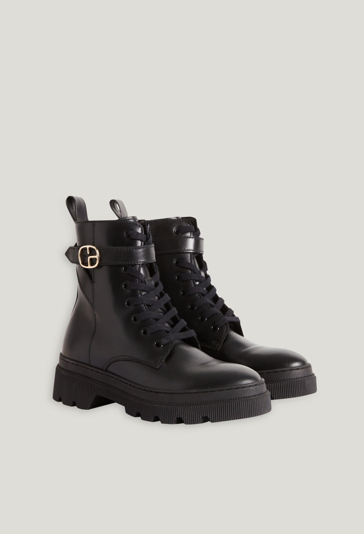 Bottines cuir noir