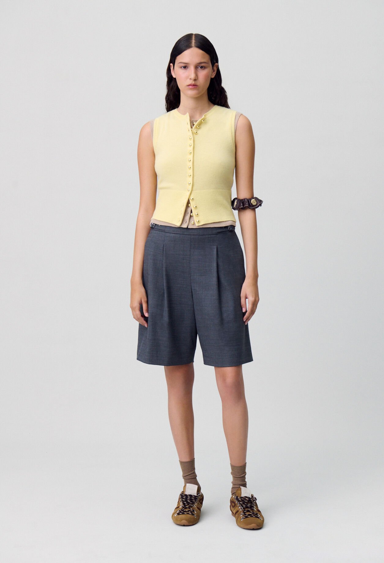 Pleated Bermuda Shorts