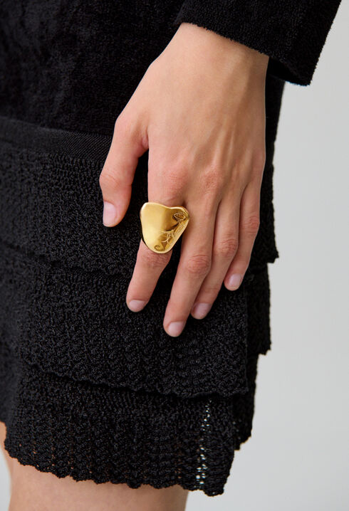 Bague chevalière cœur