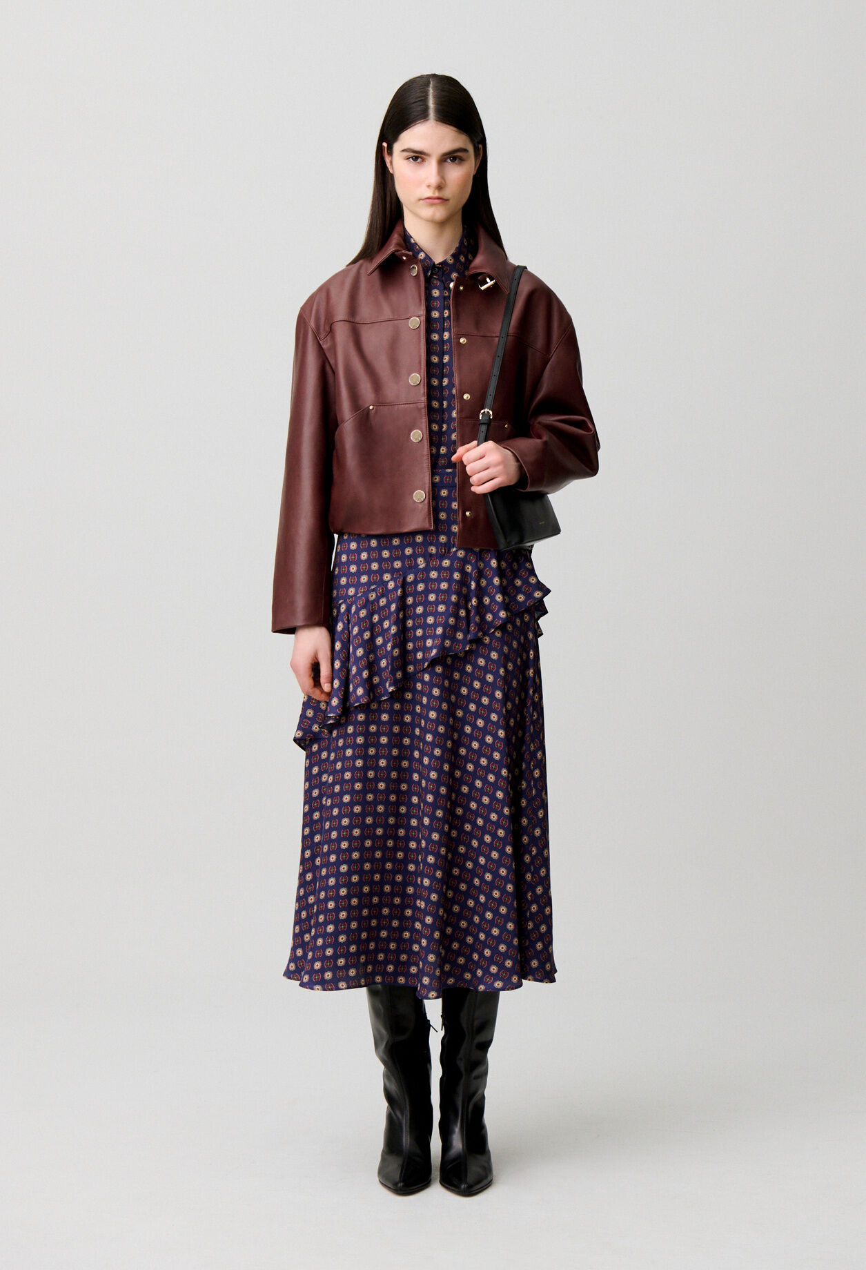 Flowy printed skirt