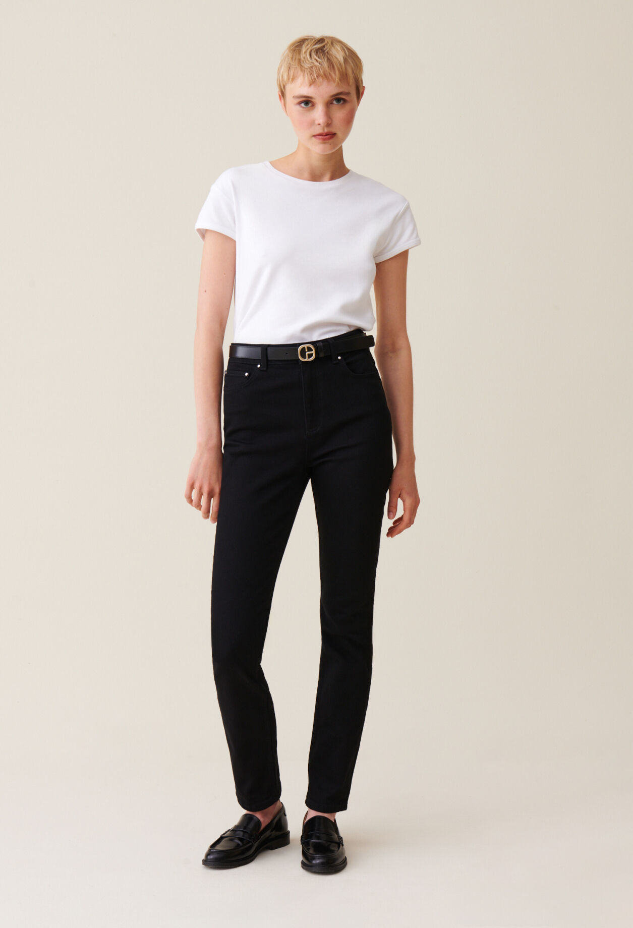 Schwarze Slim-Jeans