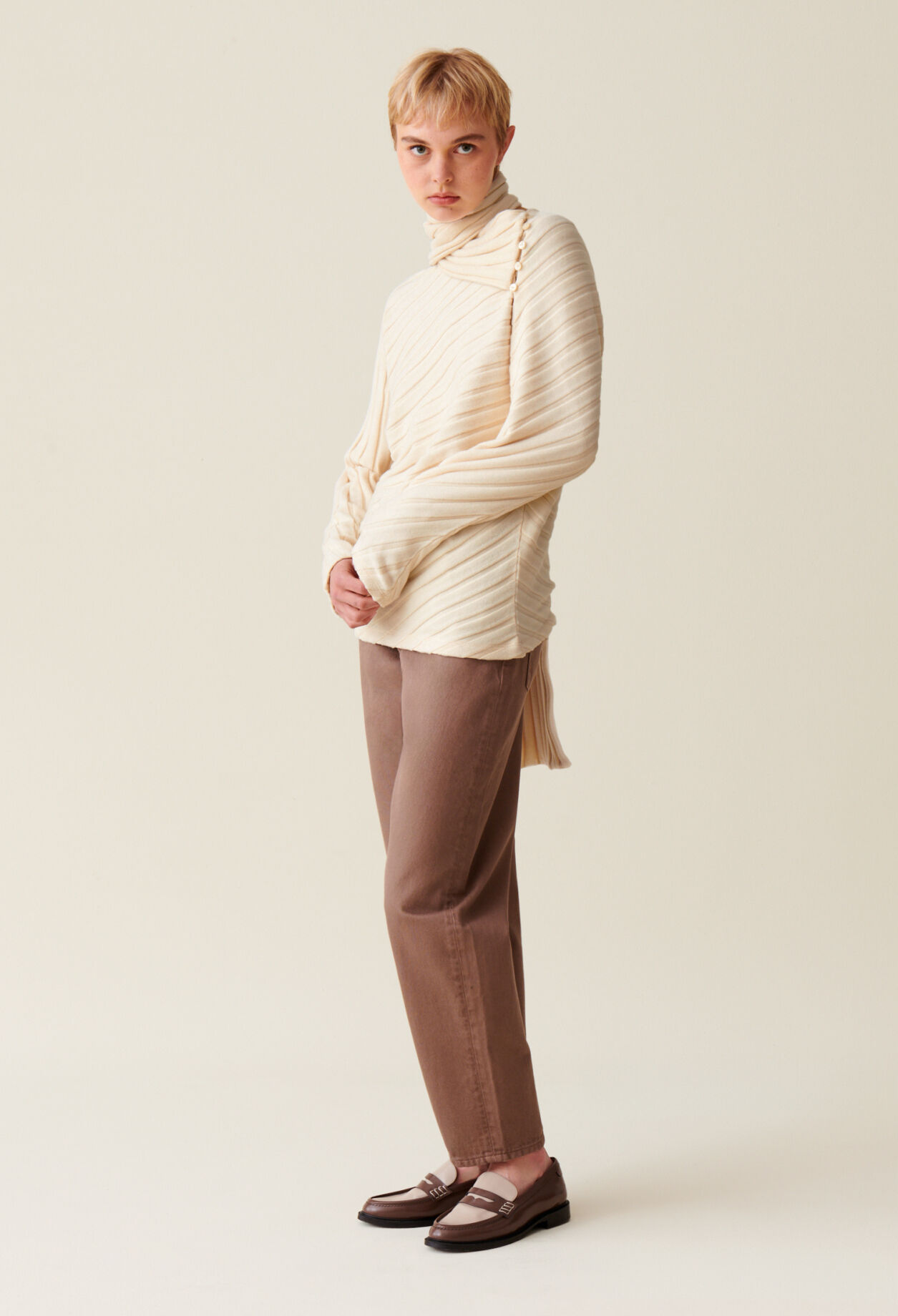 Abnehmbarer Schalpullover