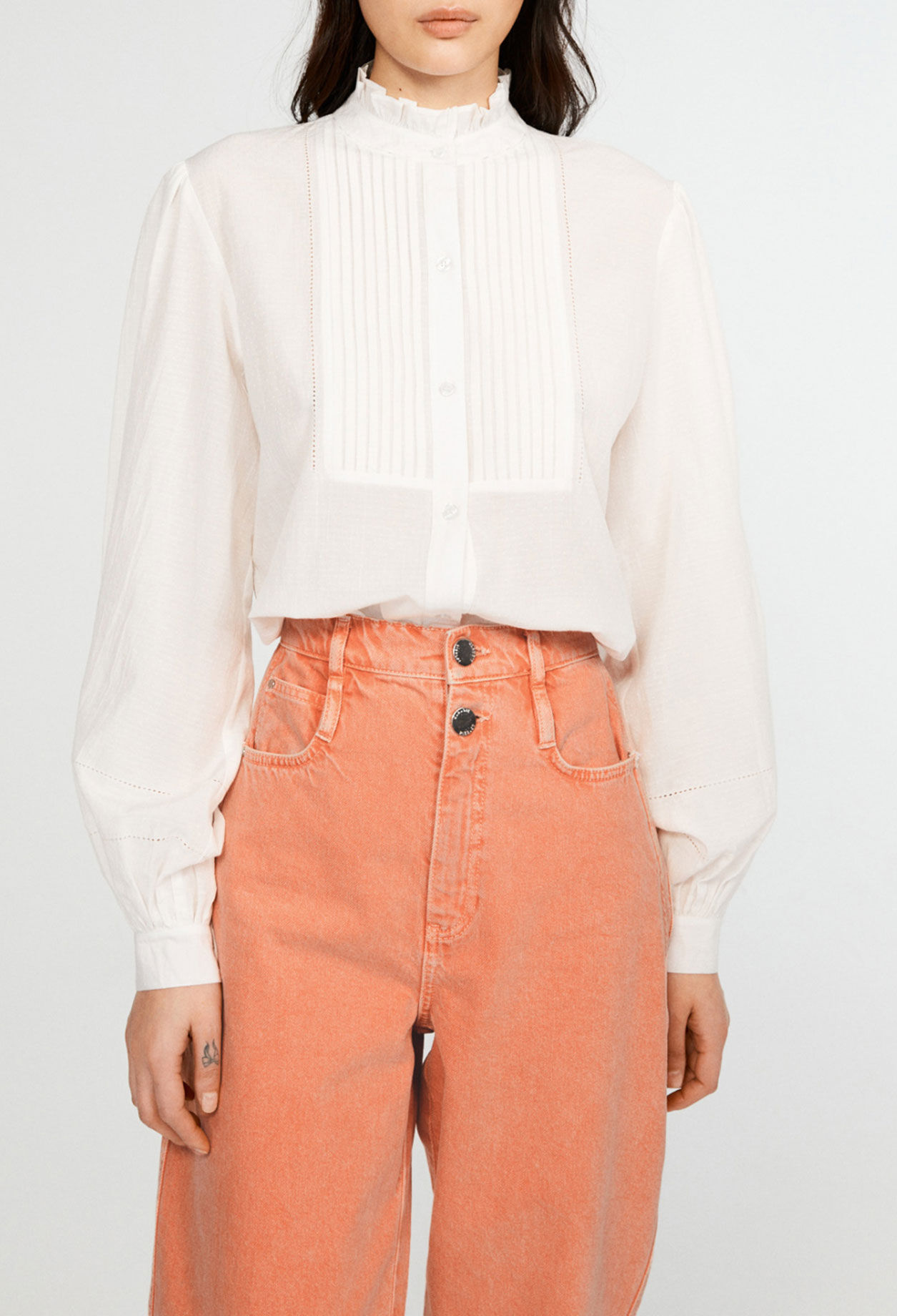 Blouse à plastron