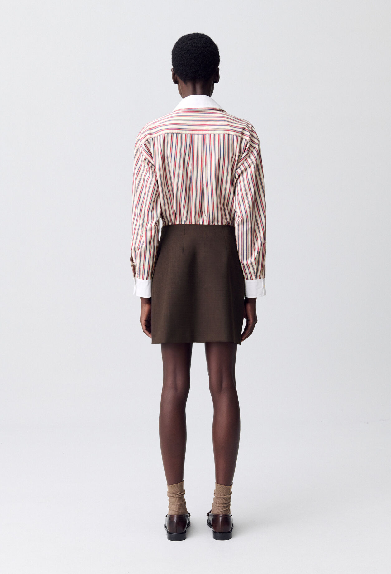 Straight mini skirt