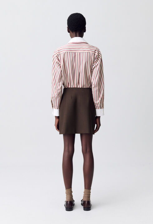 Straight mini skirt
