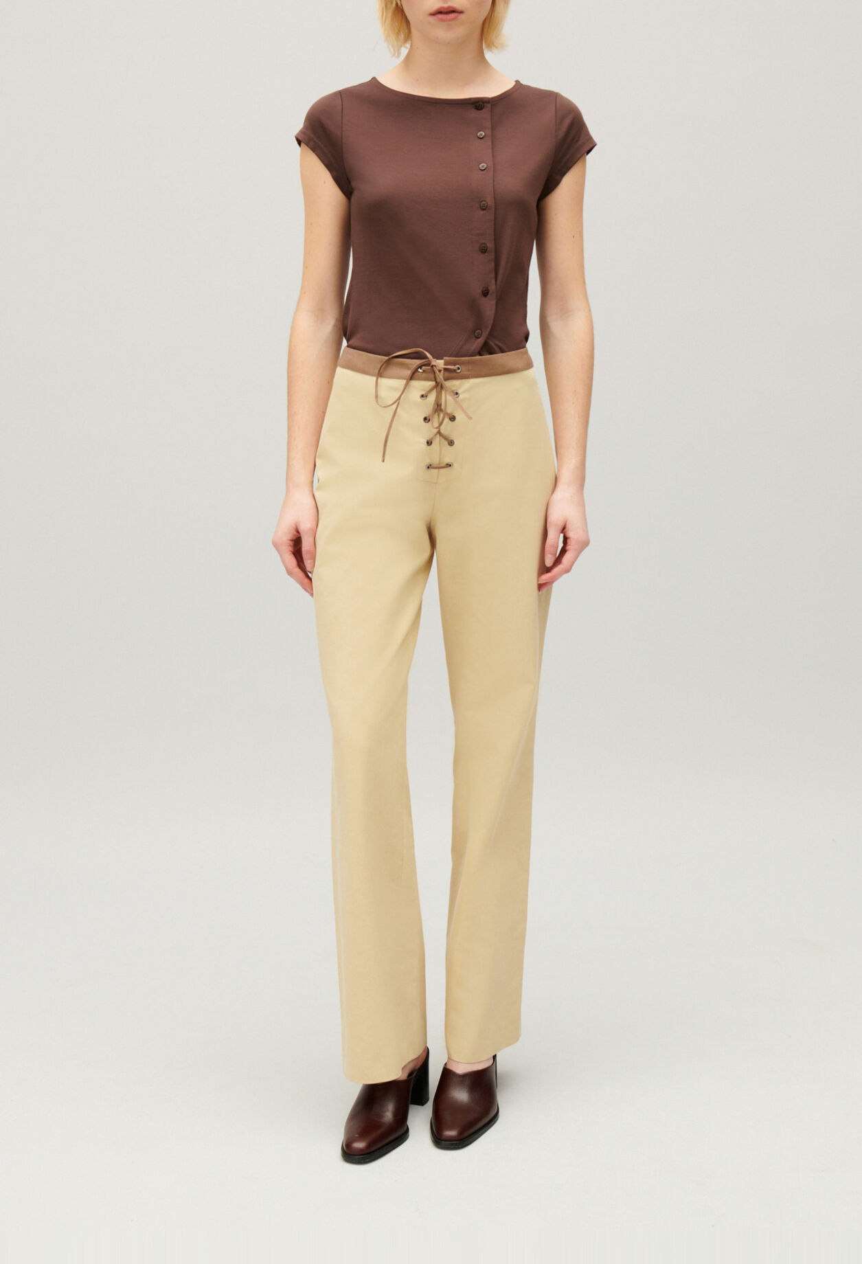 Pantalon lac&eacute; bicolore