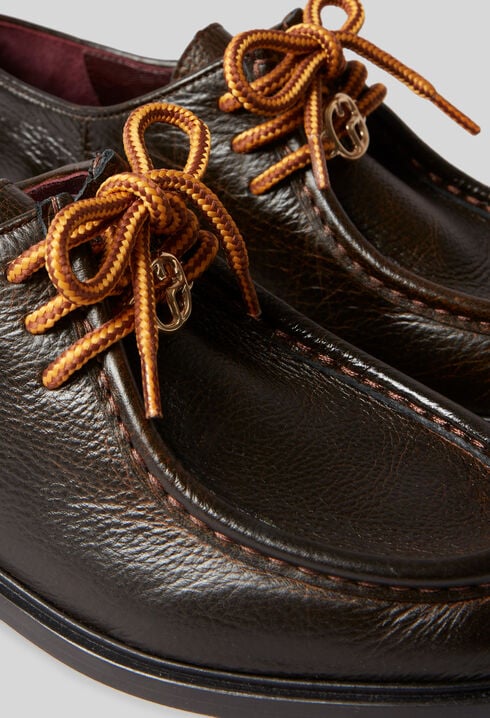 Grained Leather Derby Shoes