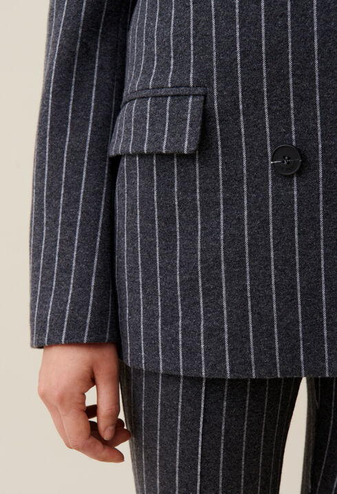 Oversized gestreifter Blazer
