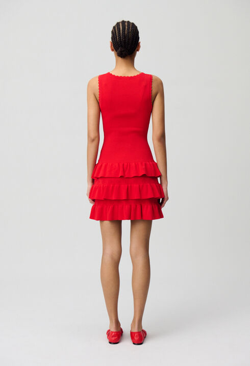 Rüschen-Strickkleid