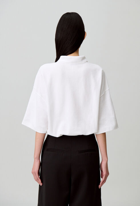 Cotton polo neck T-shirt