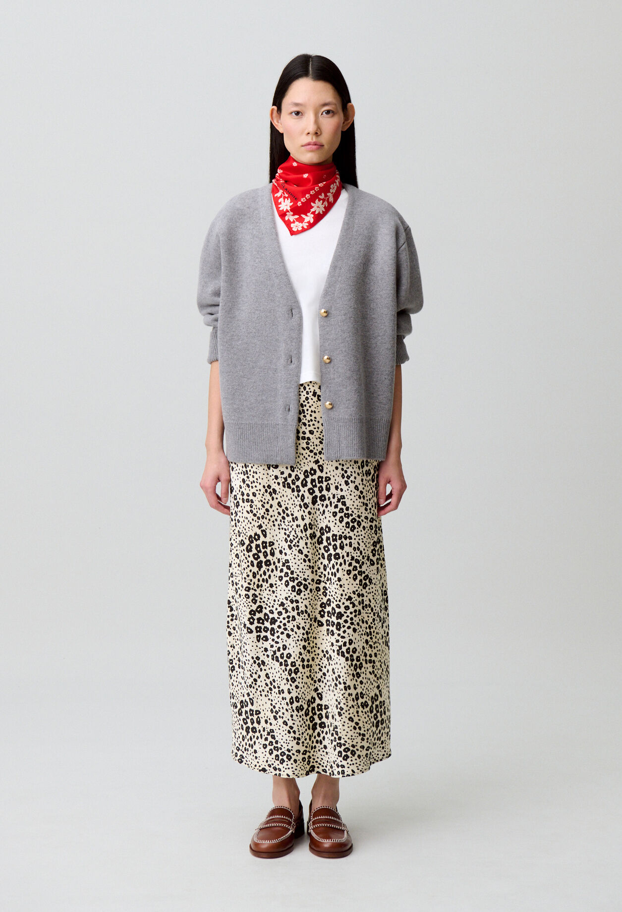 Cardigan laine mélangée oversize