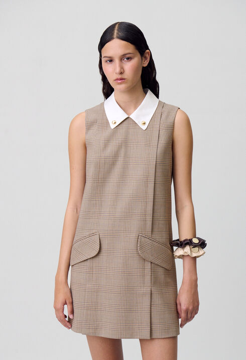 Kurzes Kleid mit Karomuster