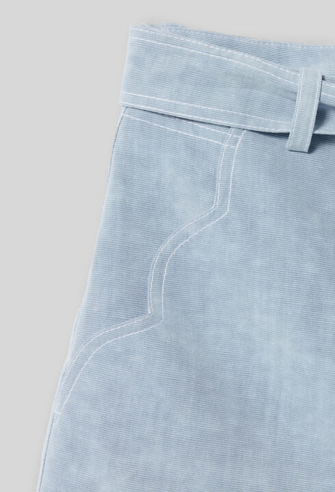 Short jean ceinturé