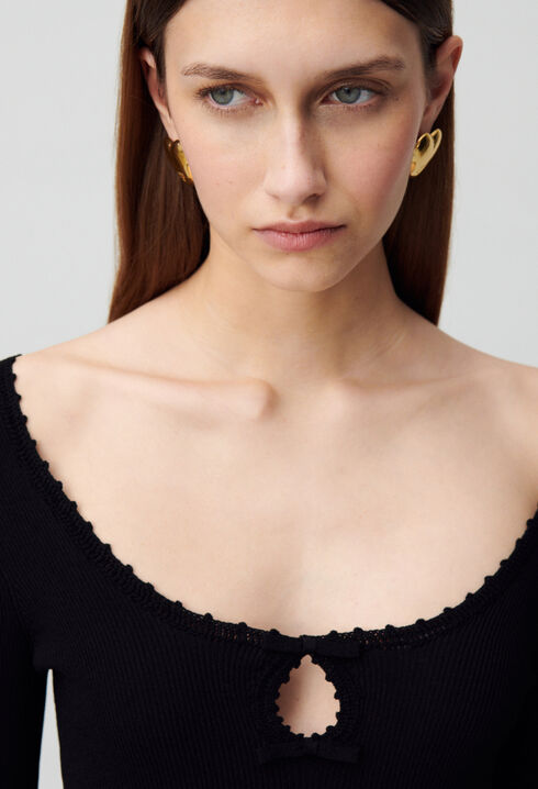 Top manches longues maille fine