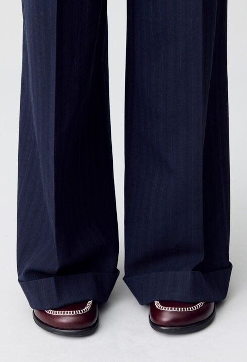 Straight-leg tailored trousers