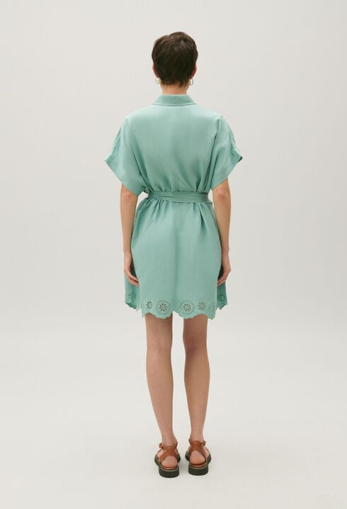 Broderie anglaise short shirt dress