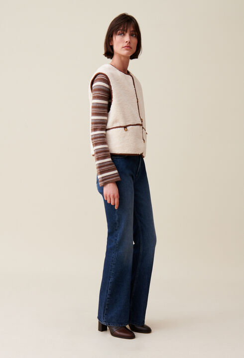 Veste fausse fourrure sans manches