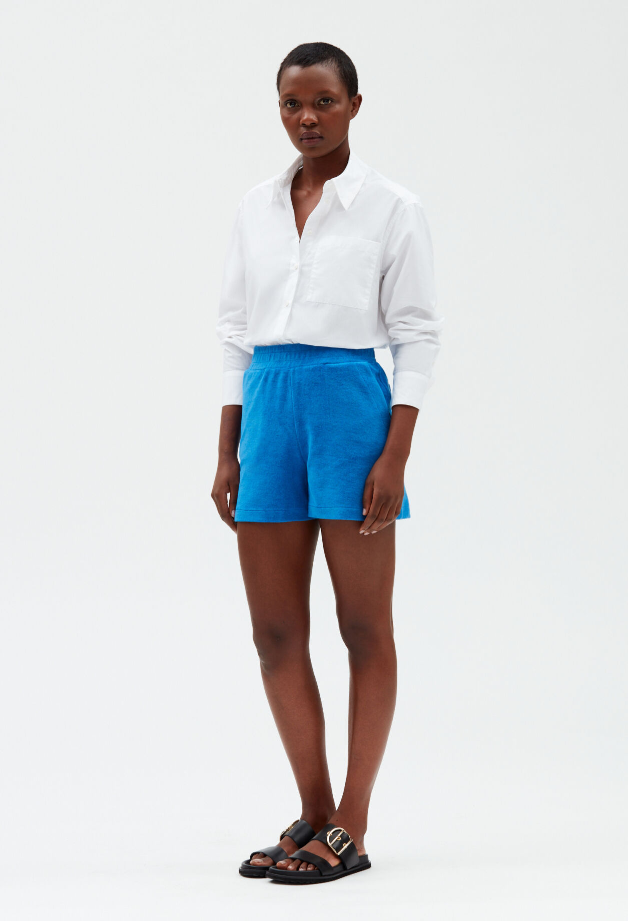 Short éponge bleu
