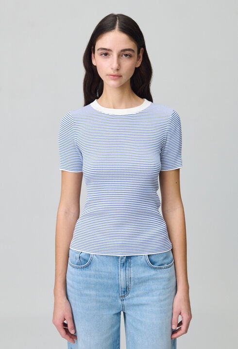 Top marinière maille fine