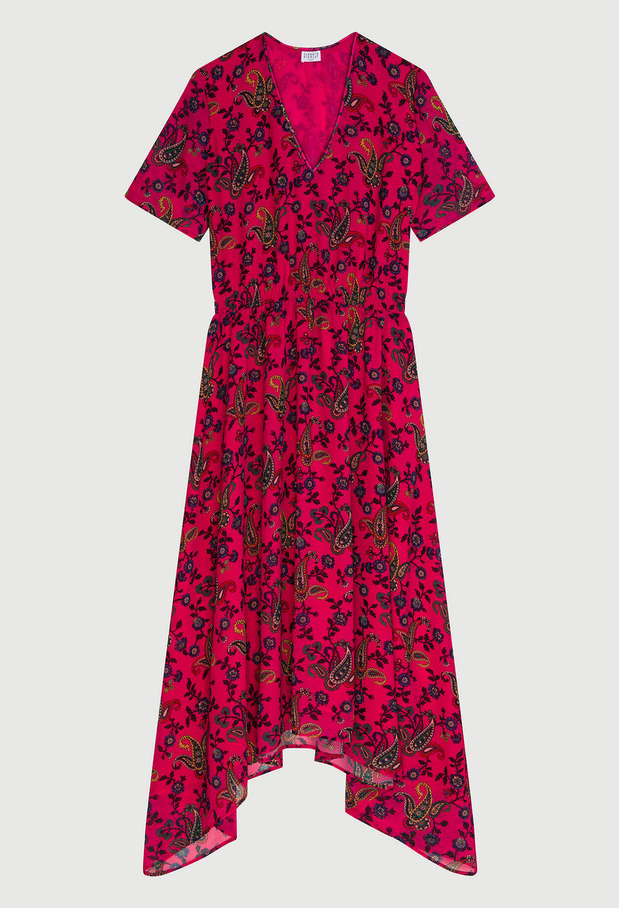 Asymmetrisches Kleid mit Paisley-Muster