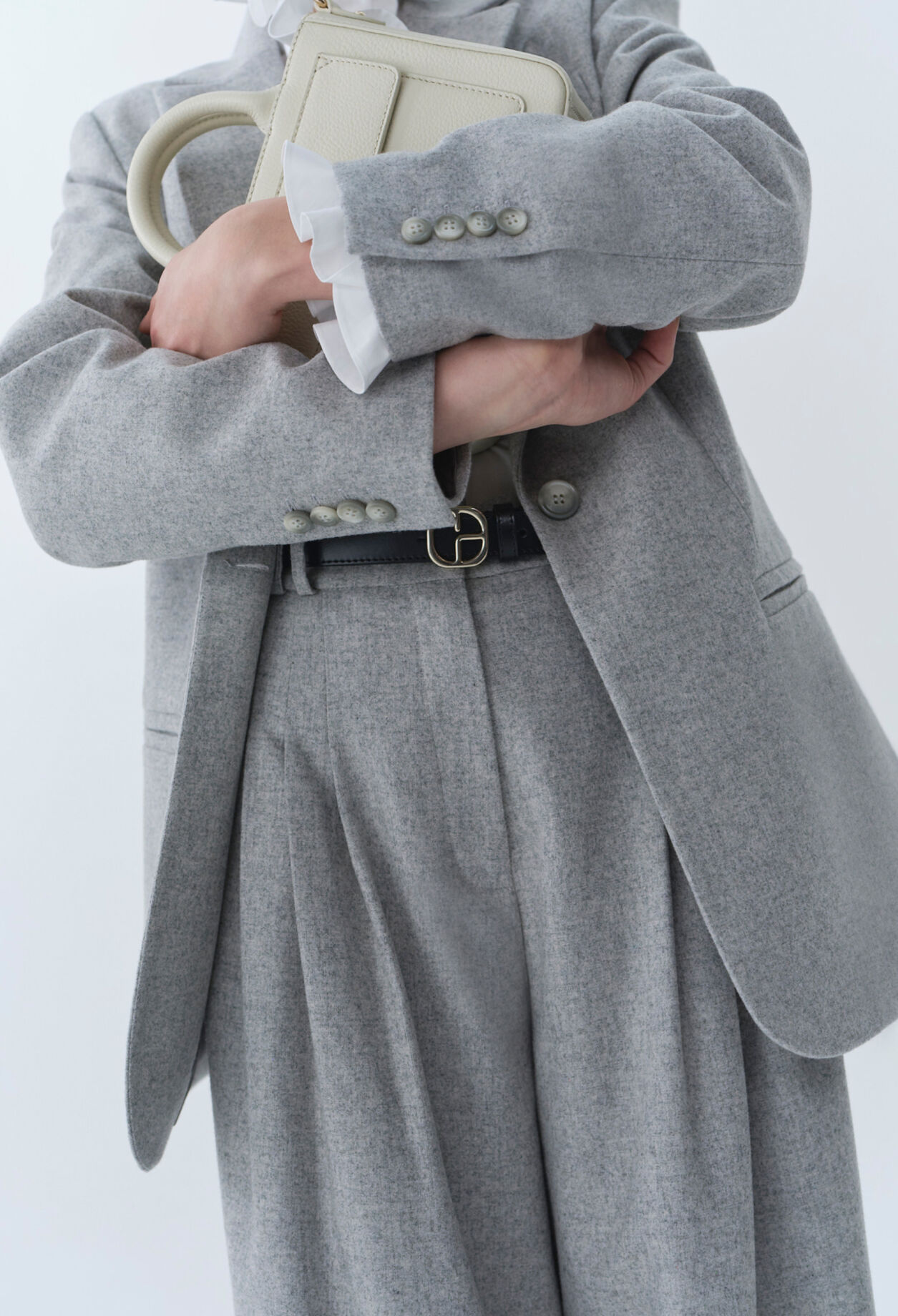 Grauer Blazer aus Wollmischung